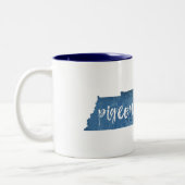 Pigeon Forge Tennessee Wood Grain Tweekleurige Koffiemok (Links)