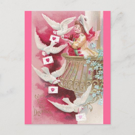 Pigeon Geplaatst in Valentijns Feestdagenkaart (Voorkant)