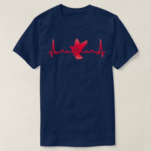 Pigeon Heartbeat-jaseswitten T-shirt (Design voorkant)