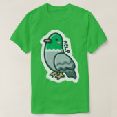 Pigeon Help T-shirt (Design voorkant)