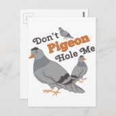 Pigeon Hole me Briefkaart (Voorkant / Achterkant)