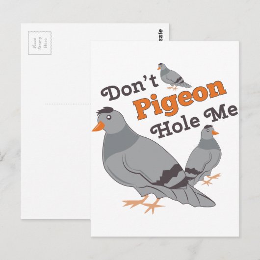 Pigeon Hole me Briefkaart (Voorkant / Achterkant)