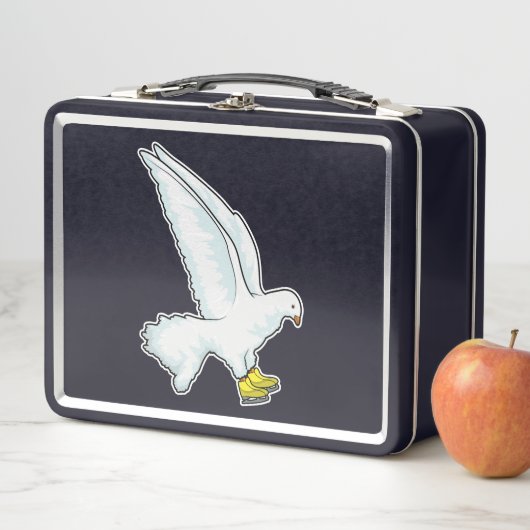 Pigeon Ice skating Ice schaatsen (In situ)