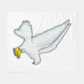 Pigeon Ice skating Ice schaatsen Fleece Deken (Voorkant (Horizontaal))