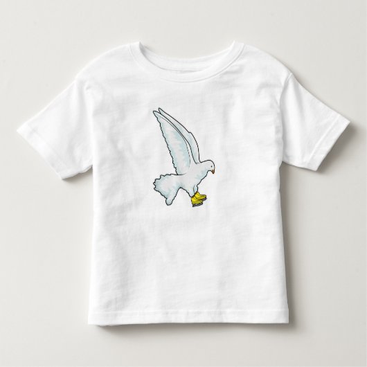 Pigeon Ice skating Ice schaatsen Kinder Shirts (Voorkant)