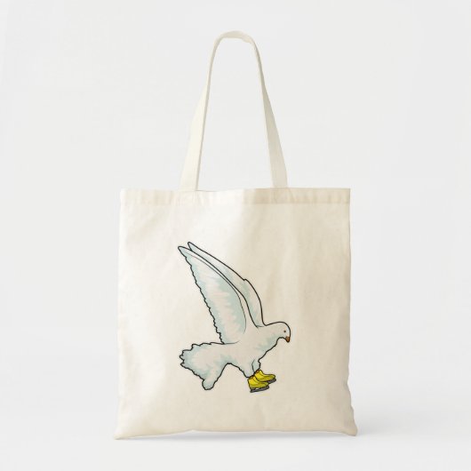 Pigeon Ice skating Ice schaatsen Tote Bag (Voorkant)