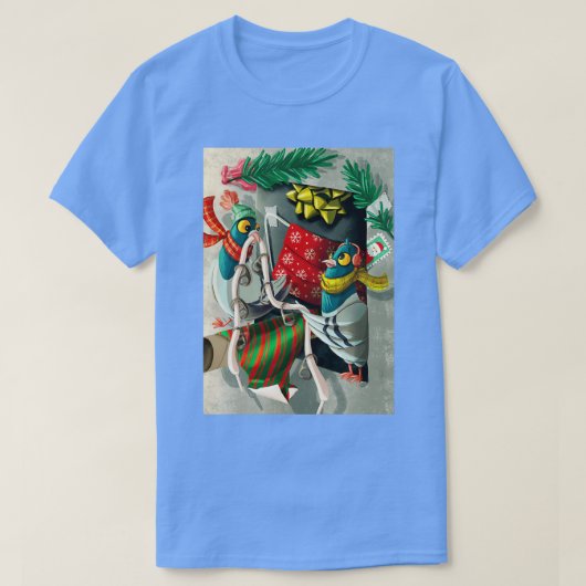 Pigeon kerst t-shirt (Design voorkant)