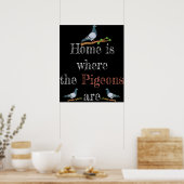 Pigeon Lover Pigeon Racing Gift Pigeon Breeding Poster (Keuken)