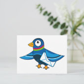 Pigeon met Mail Envelope Briefkaart (Staand voorkant)