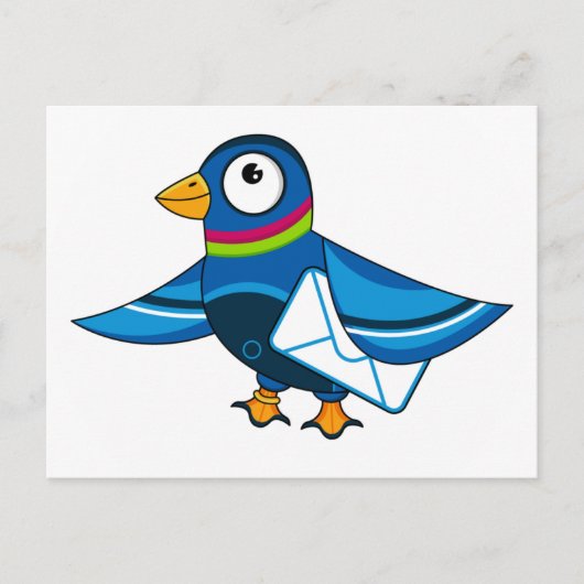 Pigeon met Mail Envelope Briefkaart (Voorkant)