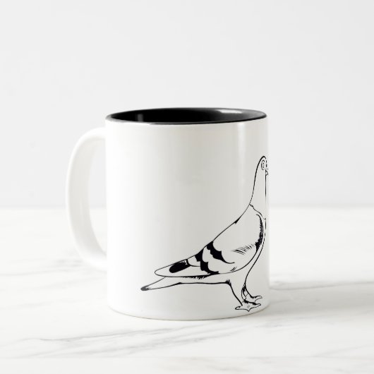 Pigeon Mug Tweekleurige Koffiemok (Voorkant links)