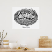 Pigeon Nest Babies Poster (Keuken)