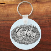 Pigeon Nest Babies Sleutelhanger (Voorkant)
