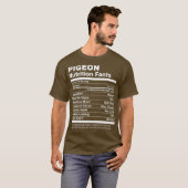 Pigeon Nutrition Facts Funny Graphic T-shirt (Voorkant volledig)