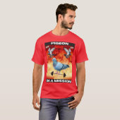 Pigeon on a Mission funny T-shirt (Voorkant volledig)