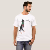Pigeon Over Town Funny T-shirt (Voorkant volledig)