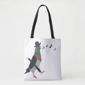 Pigeon Over Town Funny Tote Bag (Voorkant)