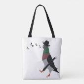 Pigeon Over Town Funny Tote Bag (Achterkant)