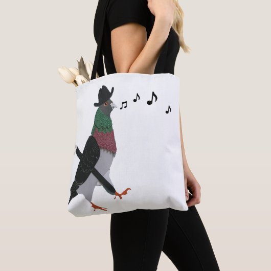 Pigeon Over Town Funny Tote Bag (Dichtbij)