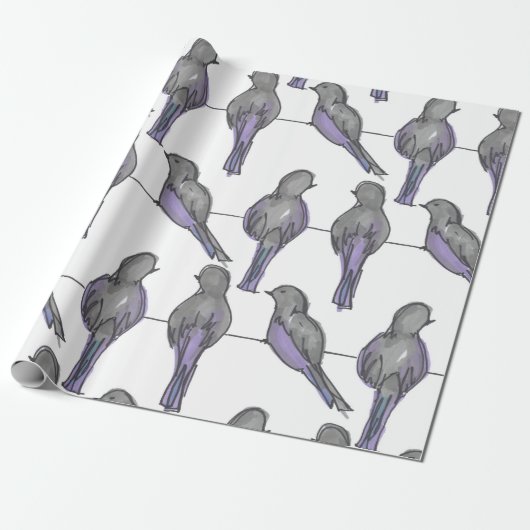 Pigeon Pals Print Cadeaupapier (Uitgerold)