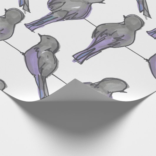 Pigeon Pals Print Cadeaupapier (Hoek)