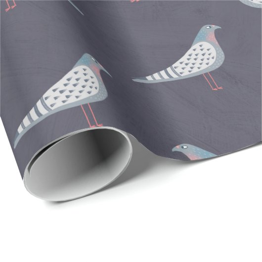 Pigeon Pattern Cadeaupapier (Rol Hoek)