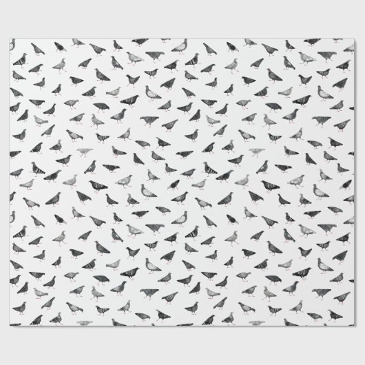 Pigeon Pattern Cadeaupapier (Vlak)