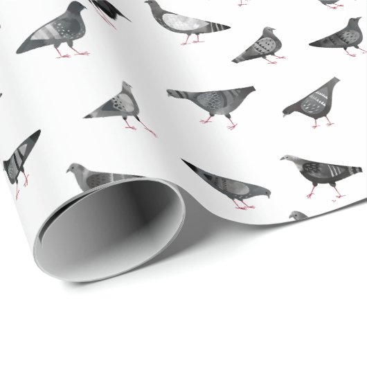 Pigeon Pattern Cadeaupapier (Rol Hoek)