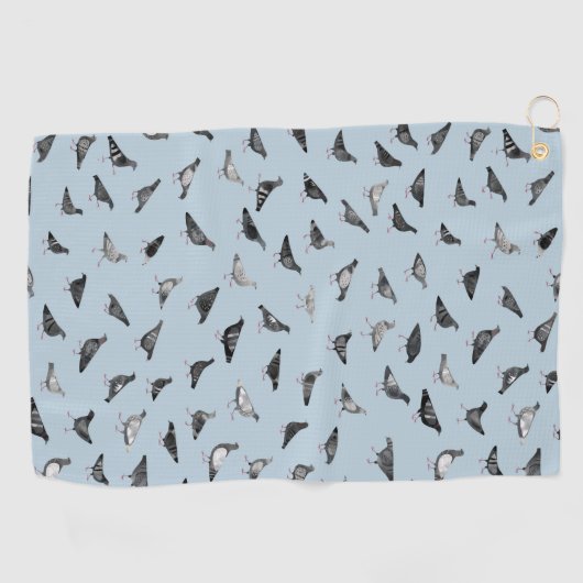 Pigeon Pattern Golfhanddoek (Horizontaal)