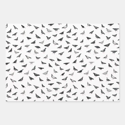 Pigeon Pattern Inpakpapier Vel (Voorkant 3)