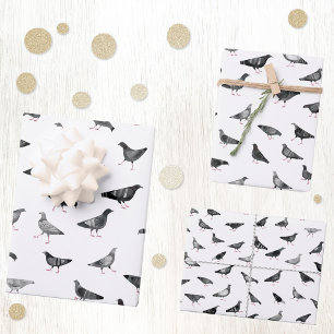 Pigeon Pattern Inpakpapier Vel