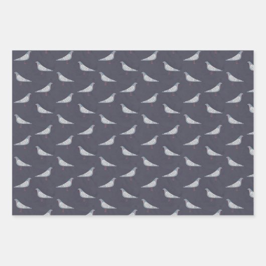Pigeon Pattern Inpakpapier Vel (Voorkant 2)