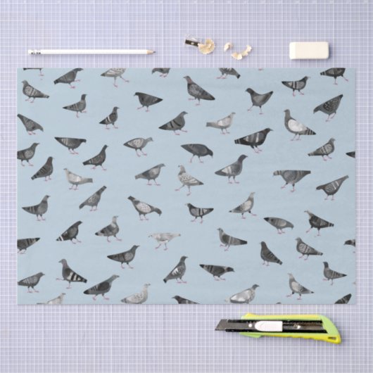 Pigeon Pattern Tissuepapier (Craft)