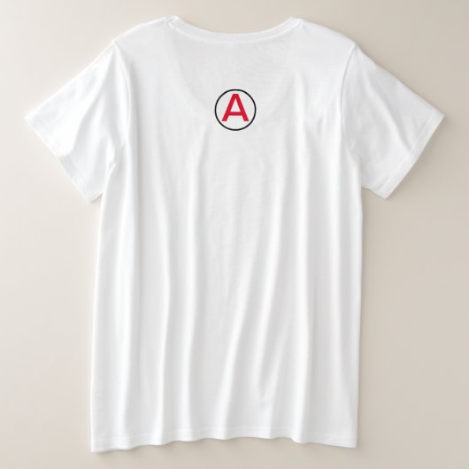 PIGEON PLUS GROOTTE  T-shirt met INITIAAL (Design achterkant)