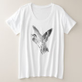 PIGEON PLUS GROOTTE  T-shirt met INITIAAL (Design voorkant)