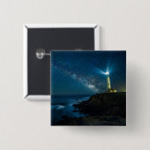 Pigeon Point Light Station, Ca Vierkante Button 5,1 Cm (Voorkant /achterkant)