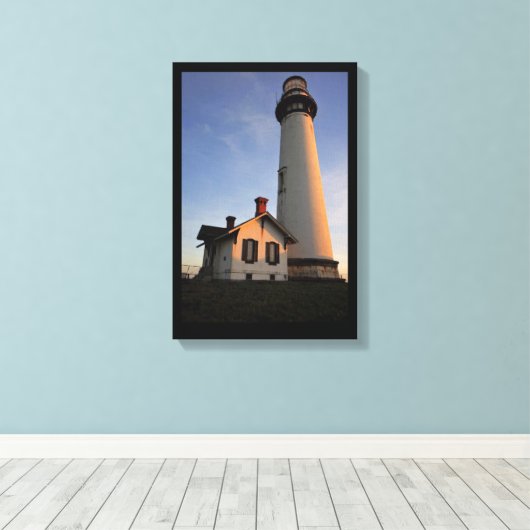 Pigeon Point Lighthouse California Coast Canvas Afdruk (Insitu (Houten vloer))