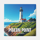 Pigeon Point Lighthouse California Magneet (Voorkant)