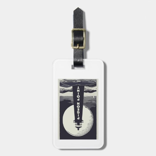 Pigeon Point Lighthouse California Moon Bagagelabel (Voorkant verticaal)