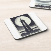 Pigeon Point Lighthouse California Moon Bier Onderzetter (Linkerzijde)