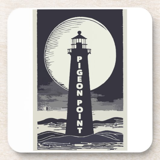 Pigeon Point Lighthouse California Moon Bier Onderzetter (Voorkant)