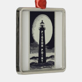 Pigeon Point Lighthouse California Moon Metalen Ornament (Rechts)