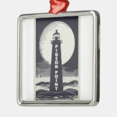 Pigeon Point Lighthouse California Moon Metalen Ornament (Links)