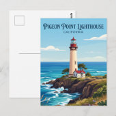 Pigeon Point Lighthouse Californië Briefkaart (Voorkant / Achterkant)