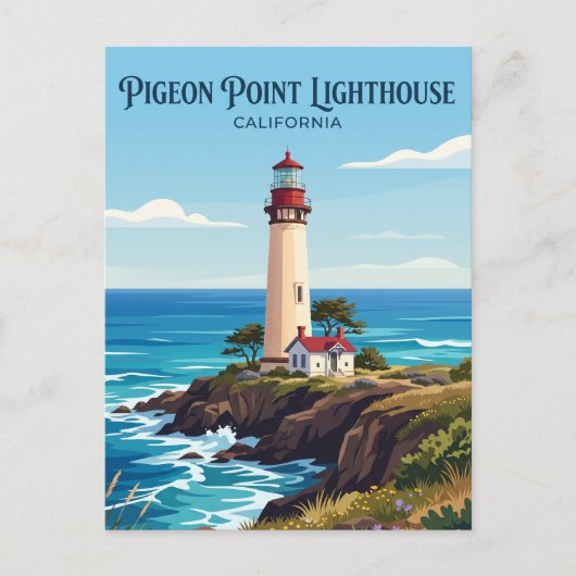 Pigeon Point Lighthouse Californië Briefkaart (Voorkant)