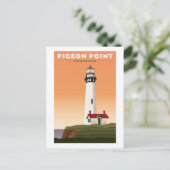Pigeon Point Lighthouse Vintage reis briefkaart (Staand voorkant)