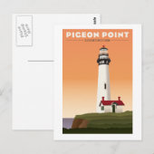 Pigeon Point Lighthouse Vintage reis briefkaart (Voorkant / Achterkant)