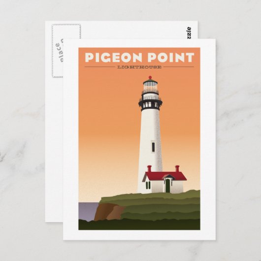 Pigeon Point Lighthouse Vintage reis briefkaart (Voorkant / Achterkant)