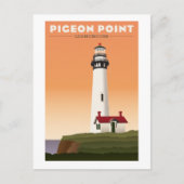 Pigeon Point Lighthouse Vintage reis briefkaart (Voorkant)