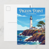 Pigeon Point Lighthouse VS Briefkaart (Voorkant / Achterkant)